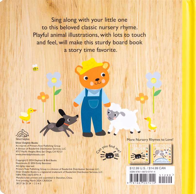 Simon & Schuster - Old MacDonald Had a Farm: A Touch and Feel Nursery Rhyme by