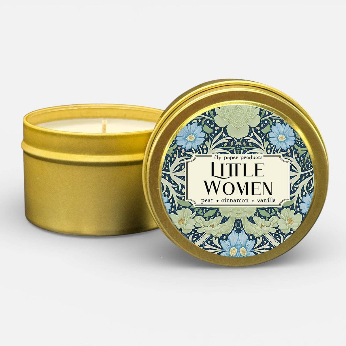 Fly Paper Products - Little Women 4oz Soy Candle Pear + Cinnamon + Vanilla