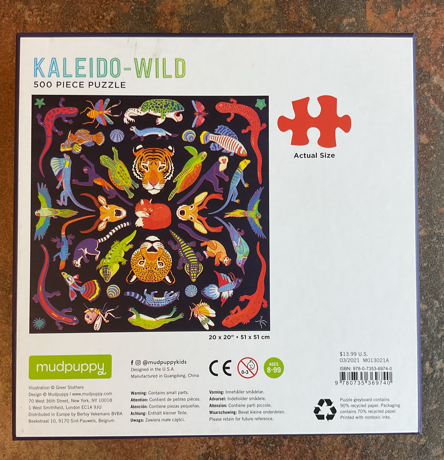 Kaleido-Wild 500 piece puzzle