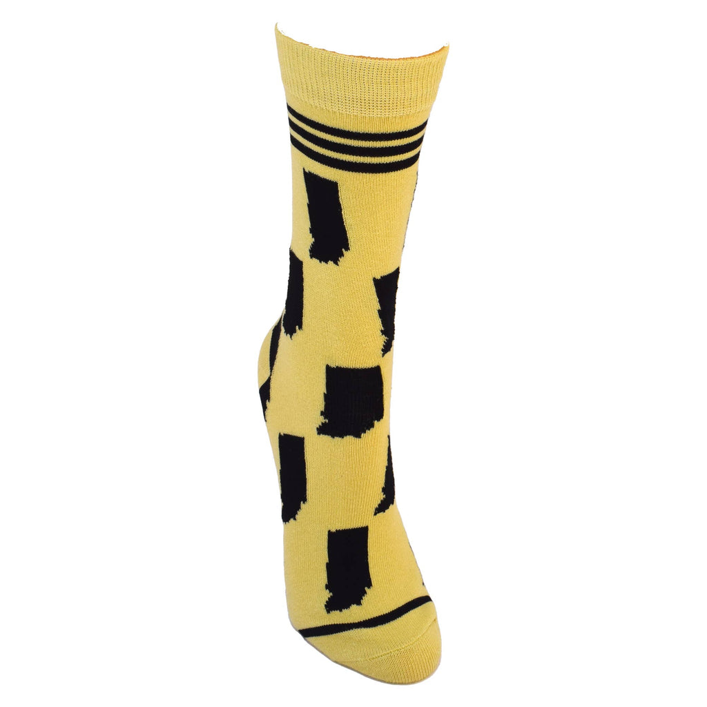 Buy Socks You All - Indiana State Shapes Gold and Black Women's Socks