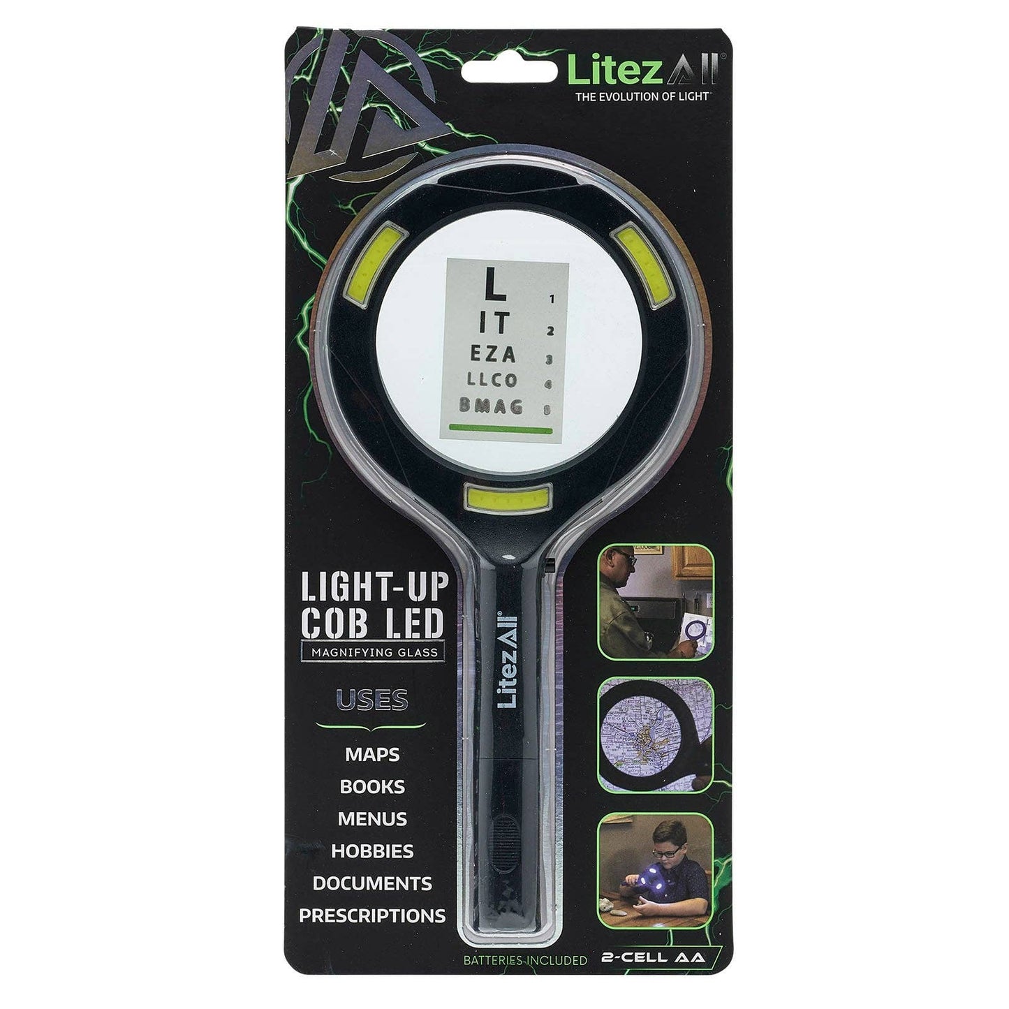 LitezAll - LitezAll COB LED Lighted Hand Held Magnifying Glass