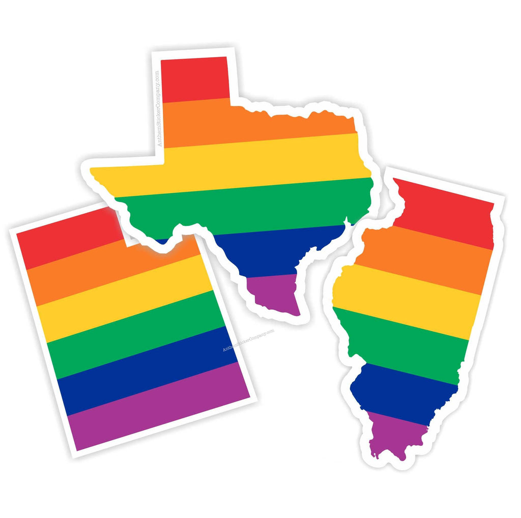 Anthem Sticker Company - ALL US STATES rainbow sticker (50 options)