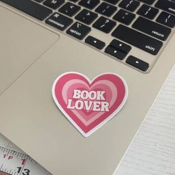 Limes & Lilly - Book Lover heart bookish stickers,  romance era, book