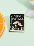 Magnifique Hearts - Pride and Prejudice Book Cover Enamel Pin Literature Lovers