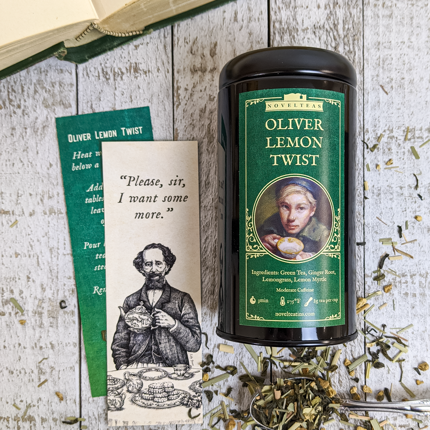 Novelteas LLC - Oliver Lemon Twist - Charles Dickens Loose Tea Tin