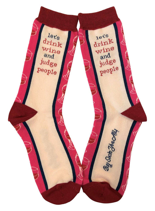 Buy Socks You All - Lets Drink Wine and Judge People Women's Socks