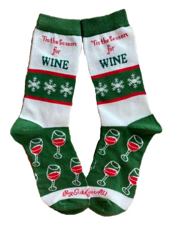 Buy Socks You All - Tis the Season for Wine Women's Socks