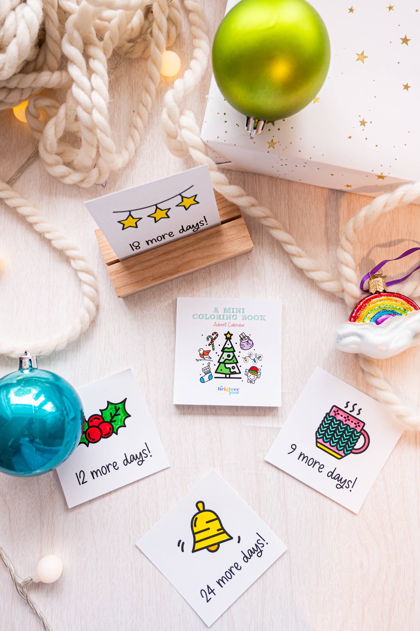 A Brighter Year - Color Your Own Advent Calendar Gift Set, Christmas 2025 Gift