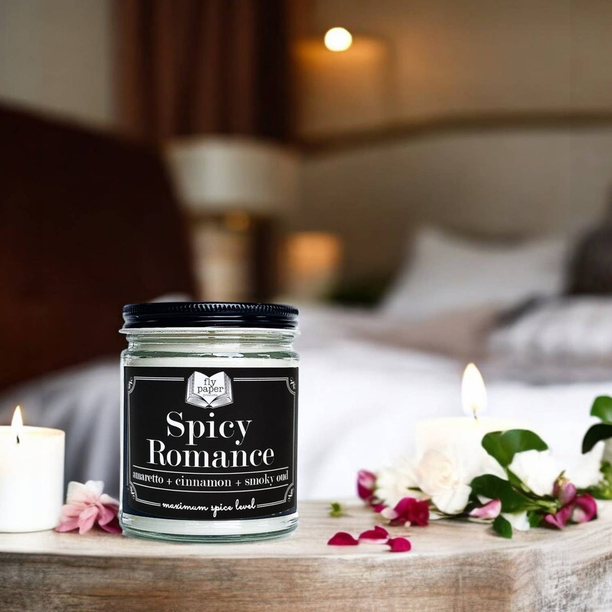 Fly Paper Products - Spicy Romance 9 oz Candle Amaretto + Smoky Oud + Cinnamon