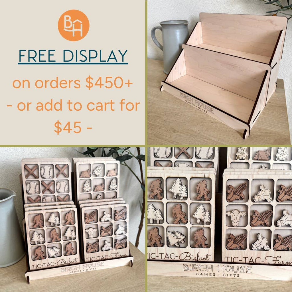 Birch House Games & Gifts - Indiana State Gift - Tic-Tac-Toe IN Game - Customizable