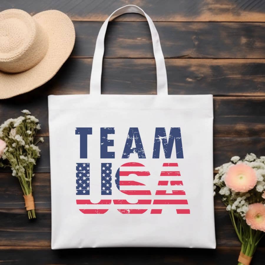 Sister Ray - Team USA Patriotic Olympics Summer Canvas Tote Bag