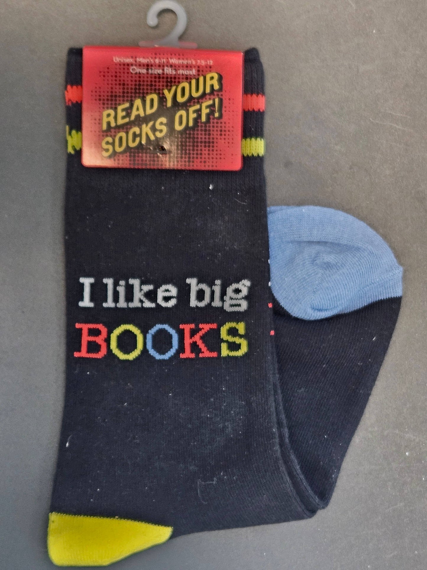 Gibbs Smith - I Like Big Books And I Cannot Lie Socks (LoveLit Book Theme)