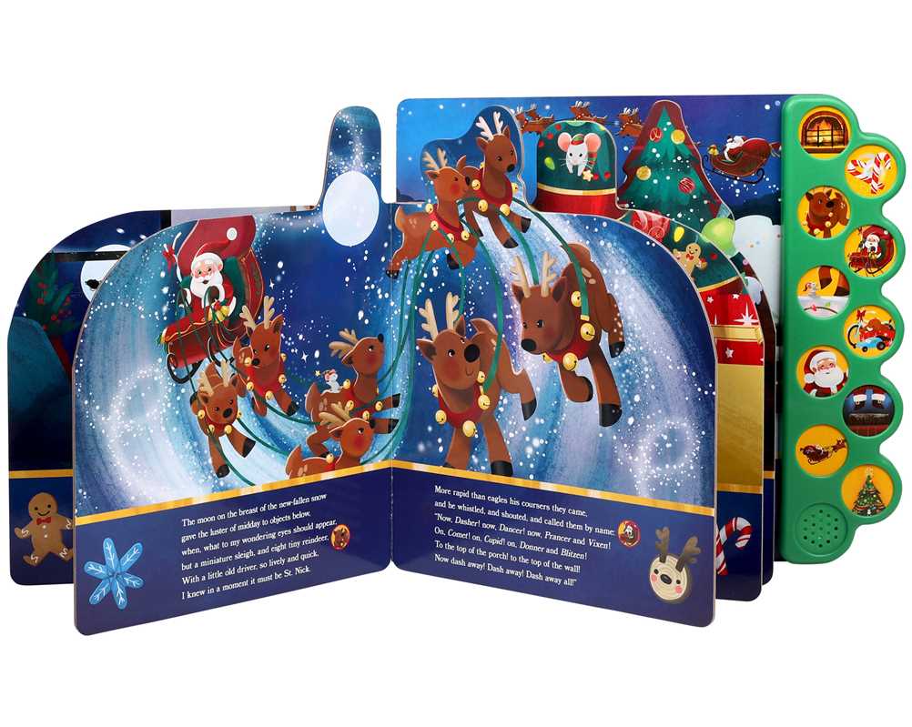 Simon & Schuster - Night Before Christmas 10-Button Sound Book by Clement C. Moore