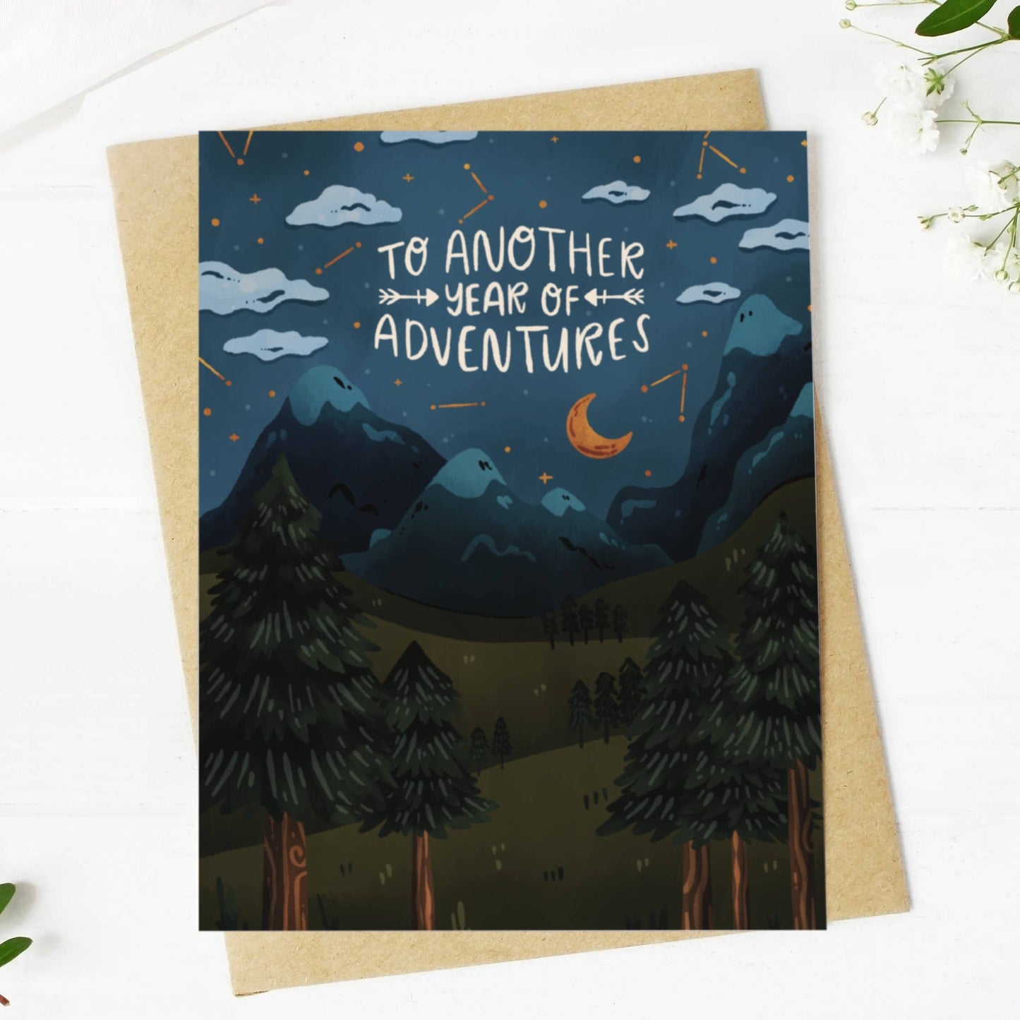 Big Moods - "To Another Year Of Adventures" Greeting Card