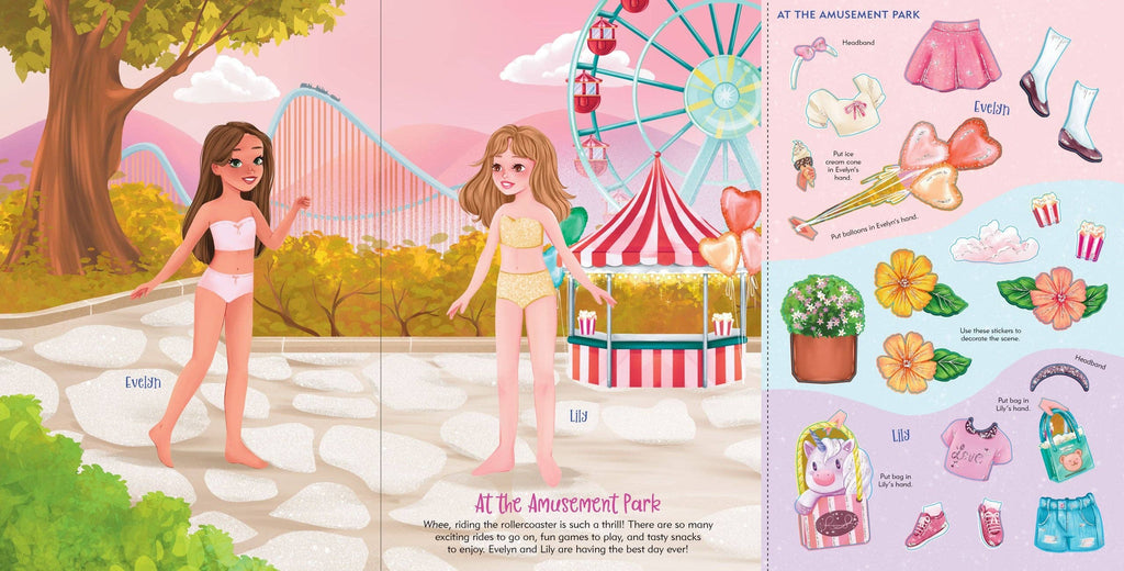 Peter Pauper Press - Vacation Sticker Doll Dress-Up Book