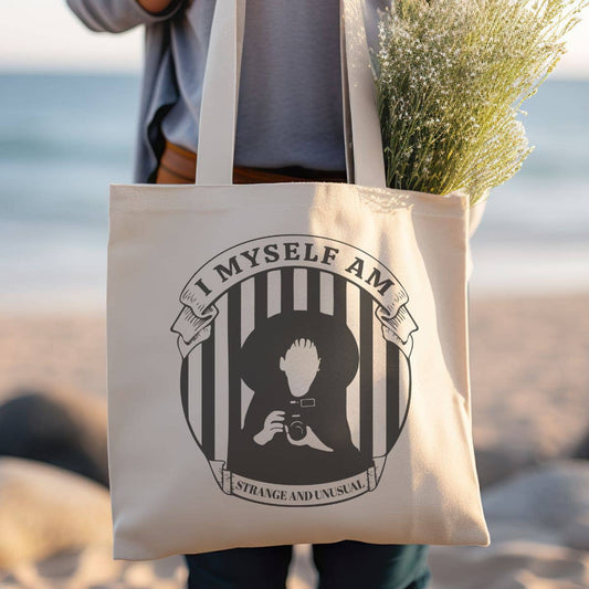 Sister Ray - I Myself am Strange and Unusual Halloween Canvas Tote Bag