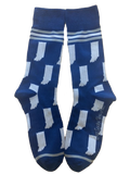 Buy Socks You All - Indiana State Shapes Blue and White Men's Socks