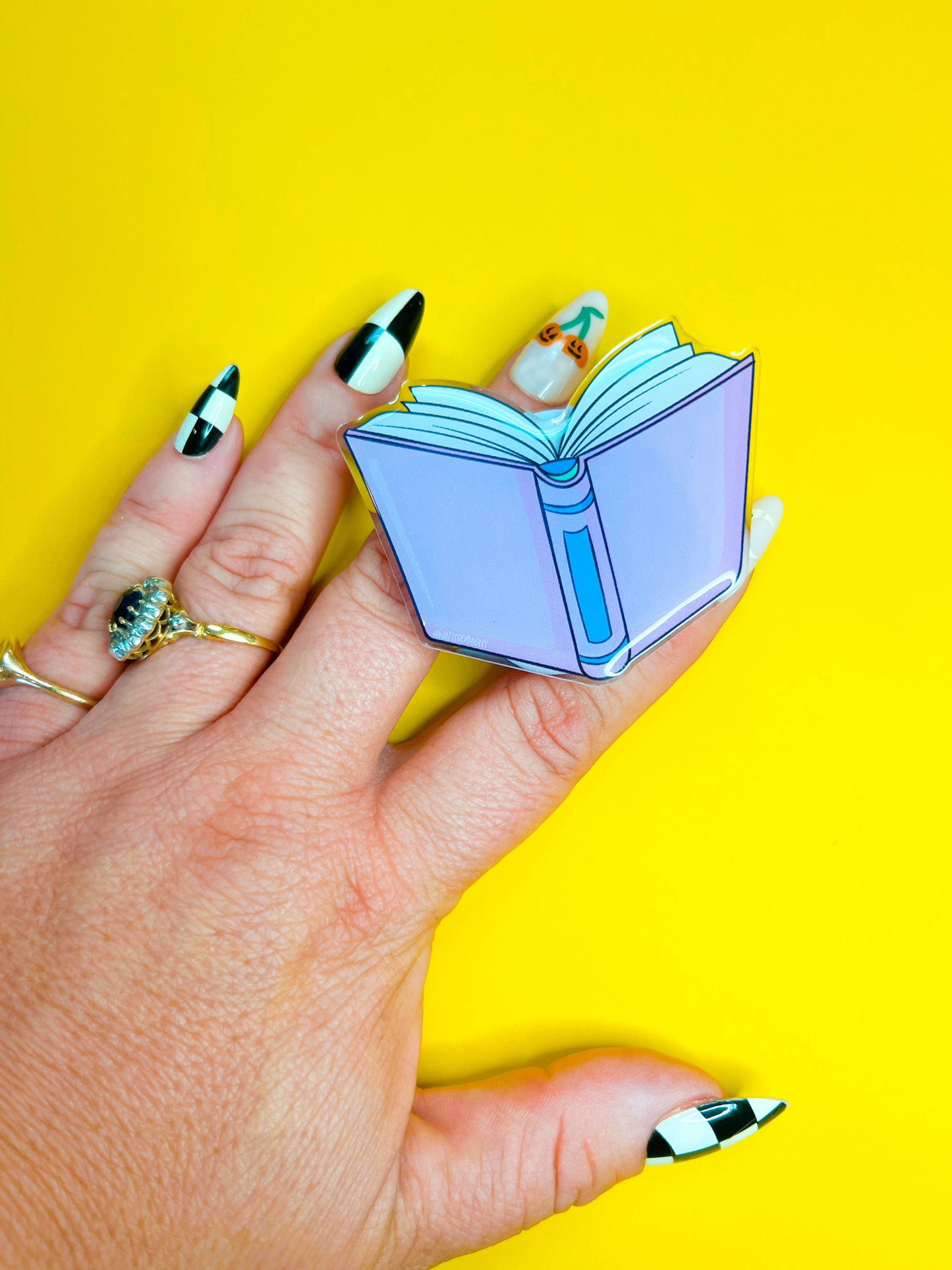 NatterDoodle - Call Me Bookish Phone Grip Reading Teacher Book Library Pink