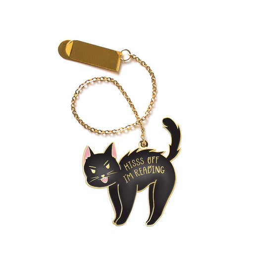 Pineapple Sundays Design Studio - Black Cat Enamel Bookmark