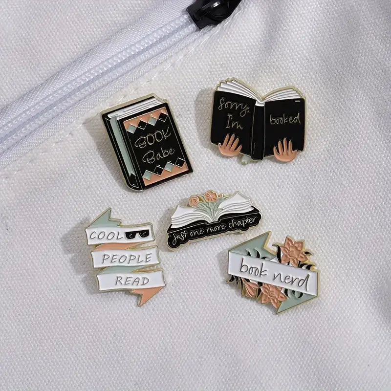 Pins Charming Book-Themed Bibliophiles Enamel Pins