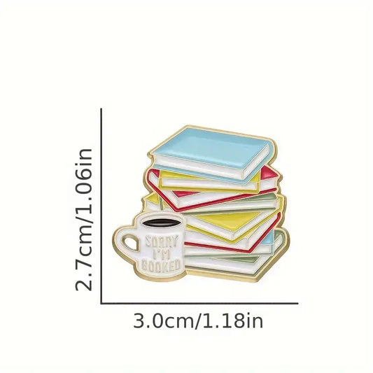 Magnifique Hearts - Sorry I'm Booked" Enamel Pin – Book Lover's Badge
