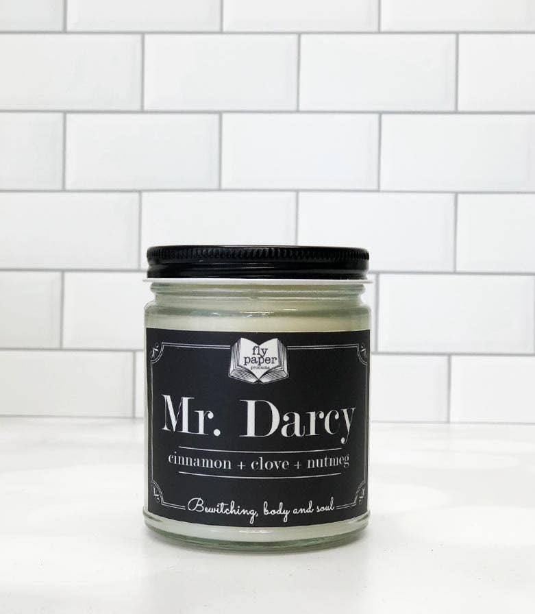 Fly Paper Products - Mr Darcy 9oz Glass Candle Cinnamon + Clove + Nutmeg
