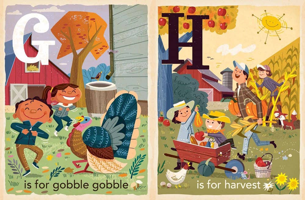 Gibbs Smith - T is for Thankful:  Thanksgiving Alphabet board book