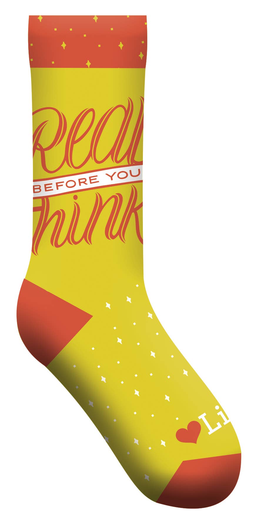 Gibbs Smith - Read Before You Think Socks (LoveLit Book Theme)
