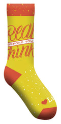 Gibbs Smith - Read Before You Think Socks (LoveLit Book Theme)