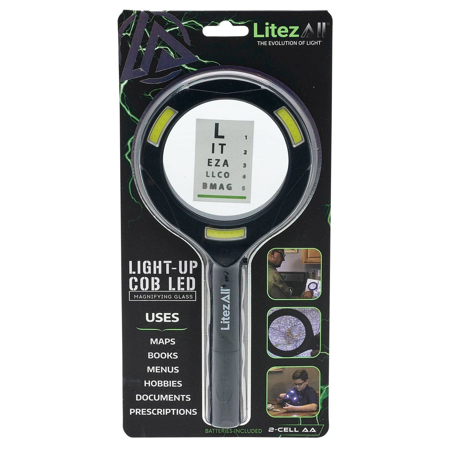 LitezAll - LitezAll COB LED Lighted Hand Held Magnifying Glass