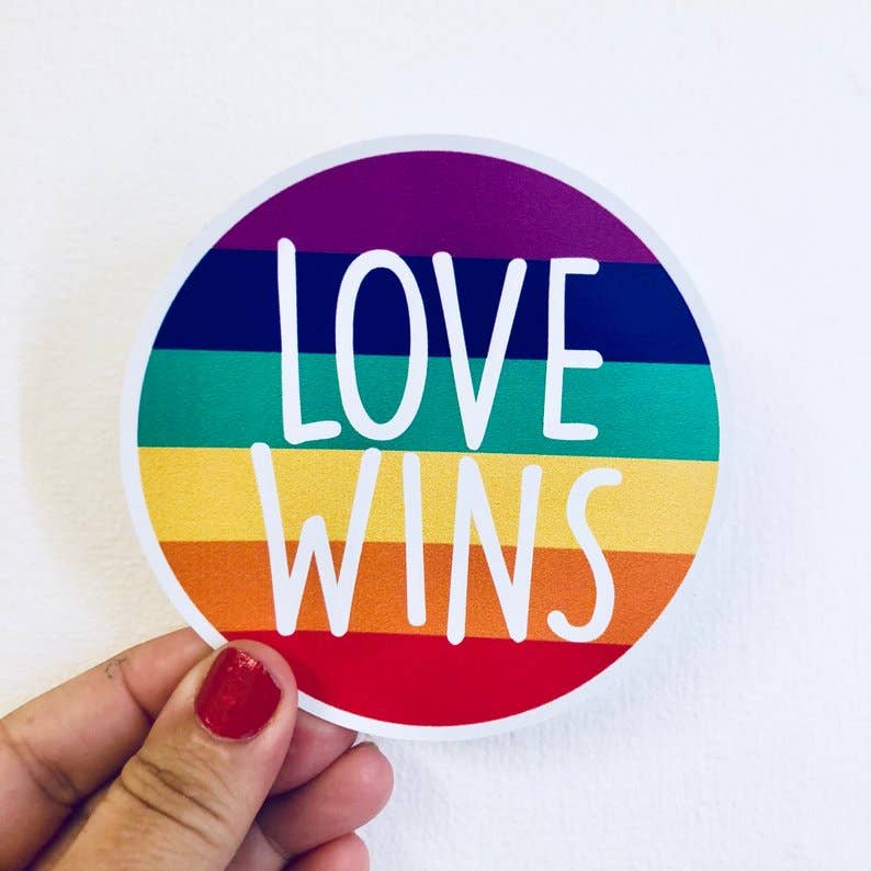 Anthem Sticker Company - Love wins rainbow sticker
