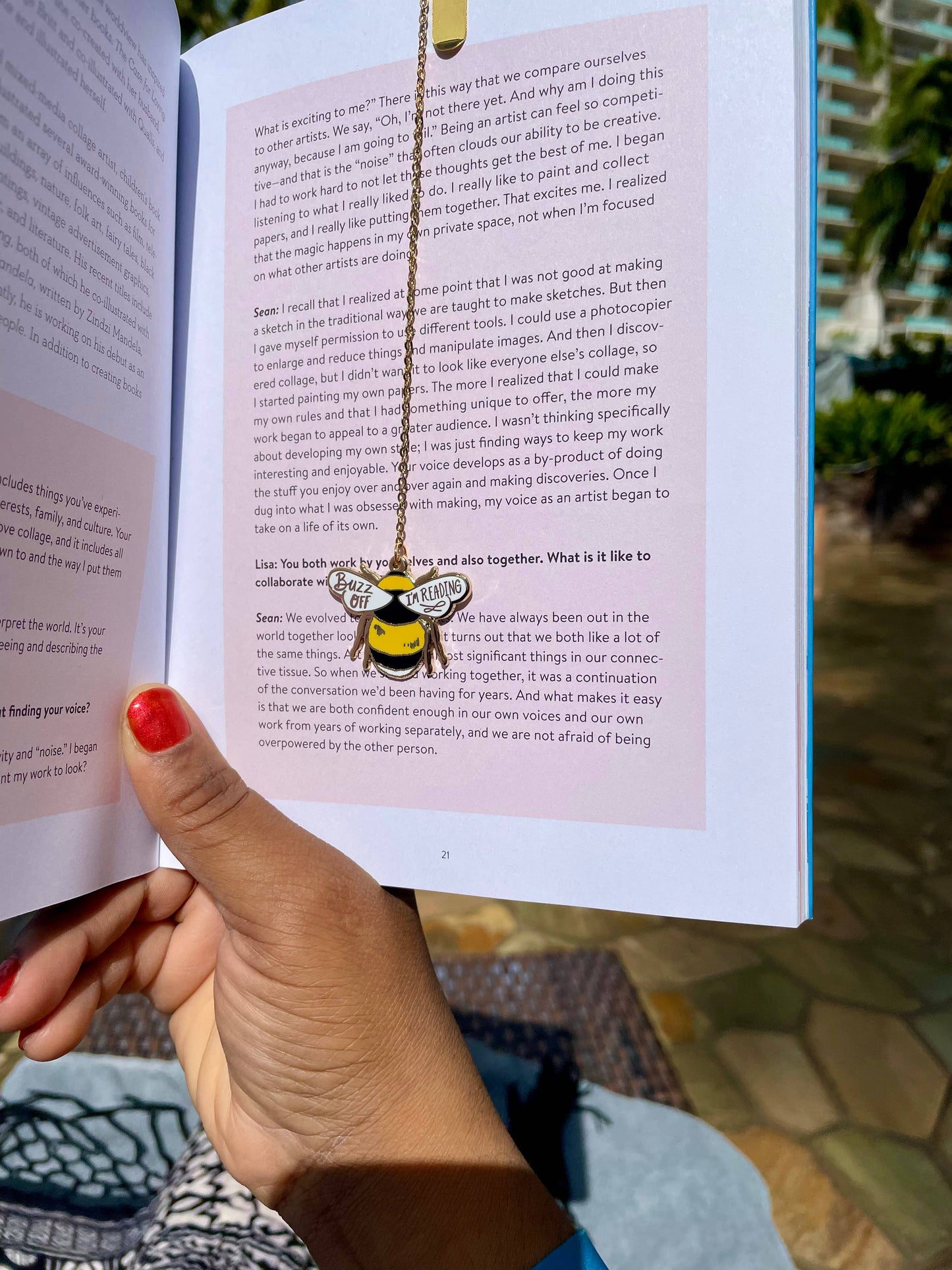 Pineapple Sundays Design Studio - Bumble Bee Enamel Pin Bookmark