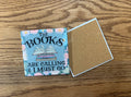 Books Are Calling - Ceramic Coaster, Book Coaster, Book Gift