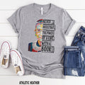 KM Clothing - Never Underestimate The Power Of A Girl With A Book T-Shirt