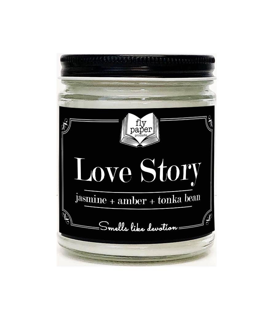 Fly Paper Products - Love Story 9oz Candle Jasmine + Amber + Tonka Bean