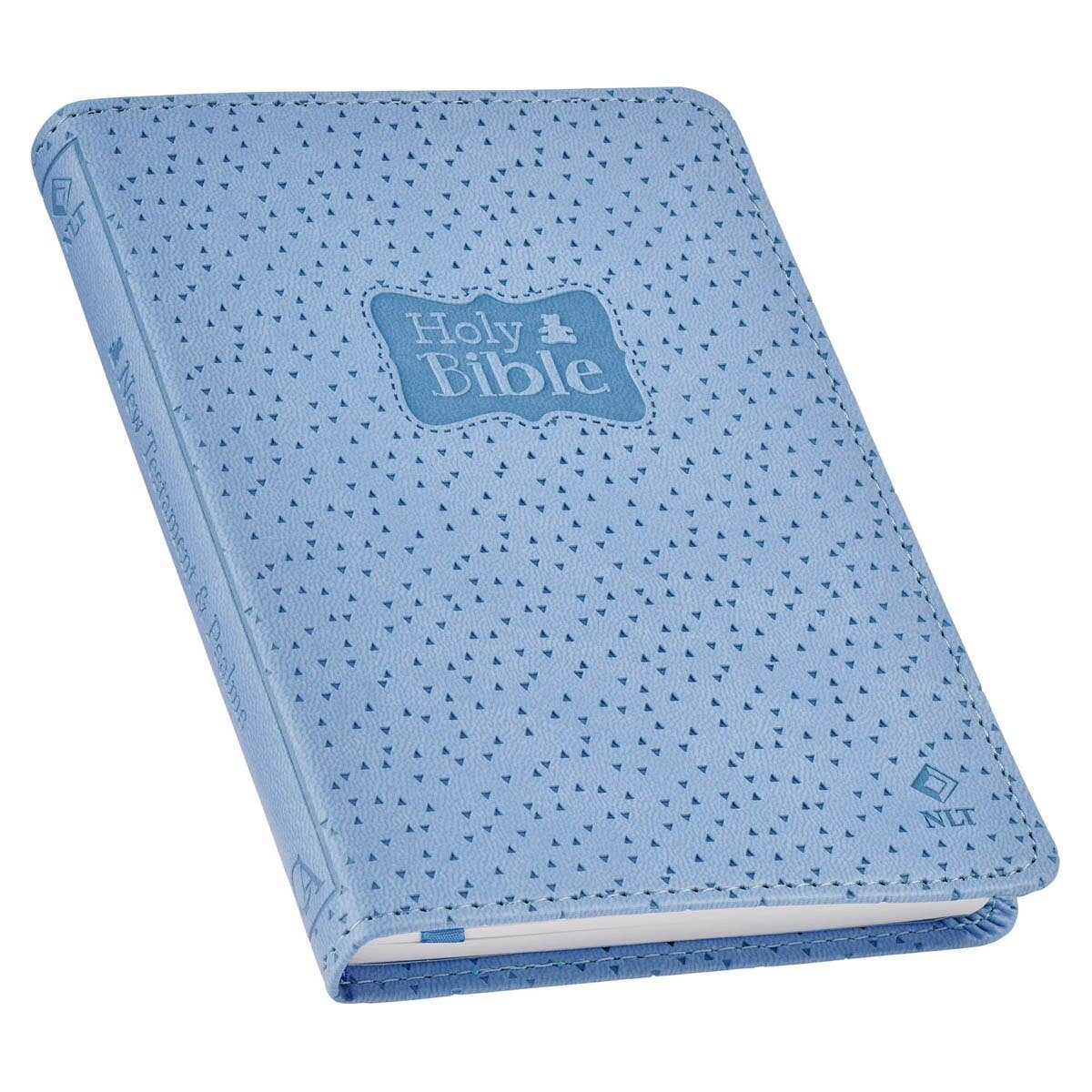Christian Art Gifts - Bible NLT Infant New Testament Faux leather, Blue