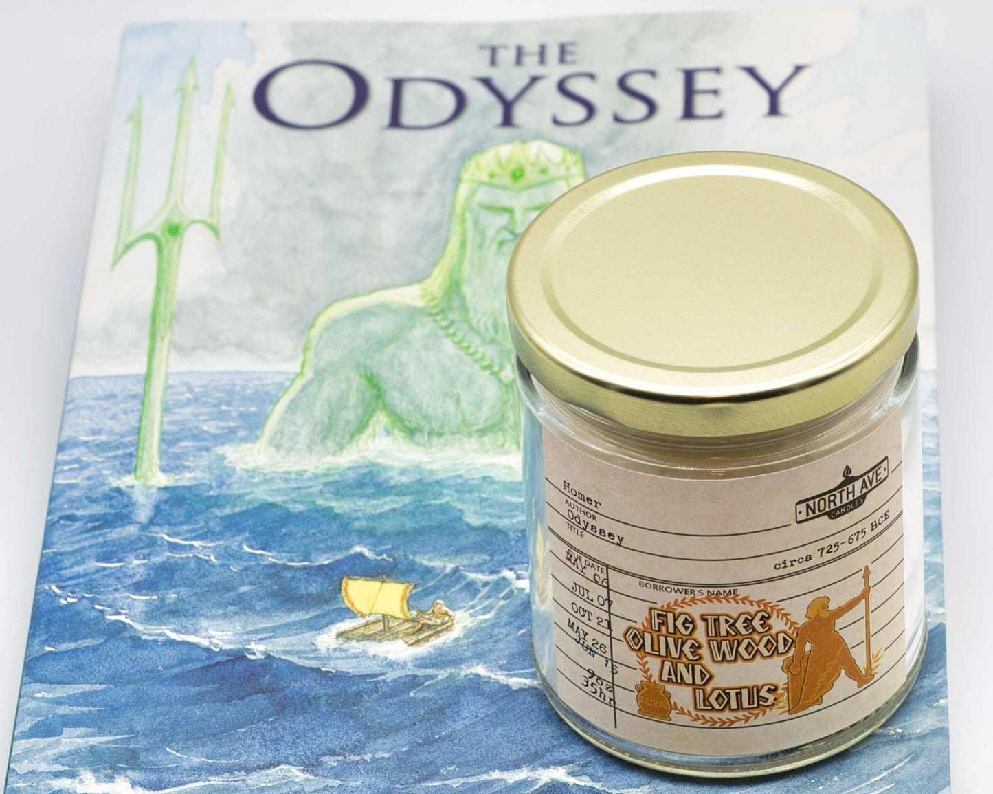 North Ave Candles - Book Candle / The Odyssey / Bookstore merch / Bookshop sidel