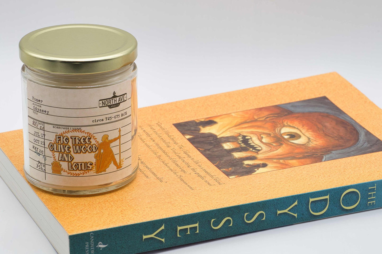 North Ave Candles - Book Candle / The Odyssey / Bookstore merch / Bookshop sidel