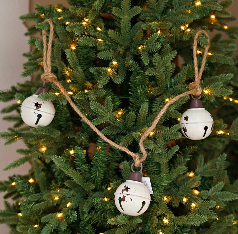 North Fork Mercantile - White Bells, Rustic Bells, Christmas Bells, Bell Garland