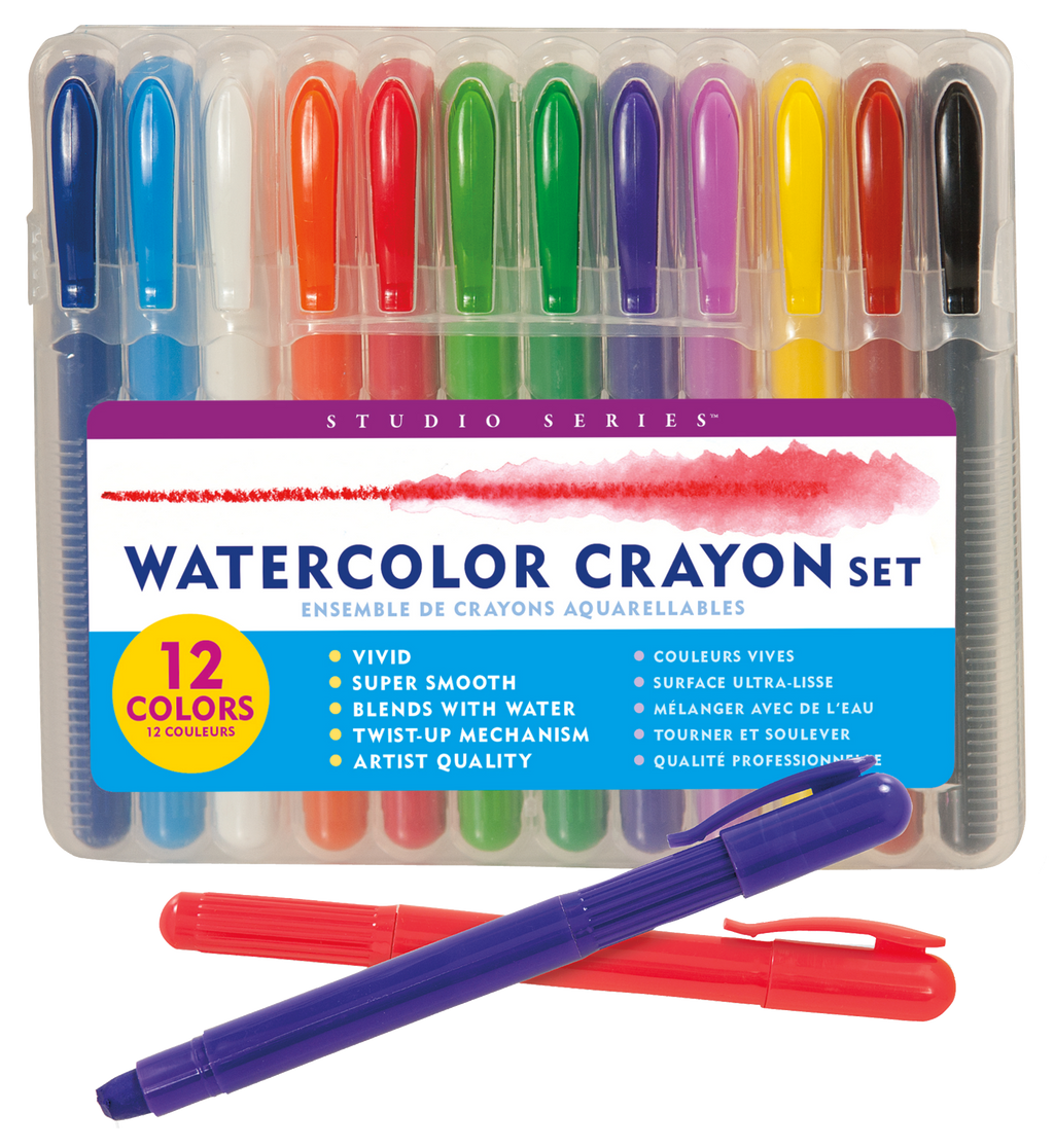 Peter Pauper Press - Studio Series Watercolor Crayon Set (Set of 12)