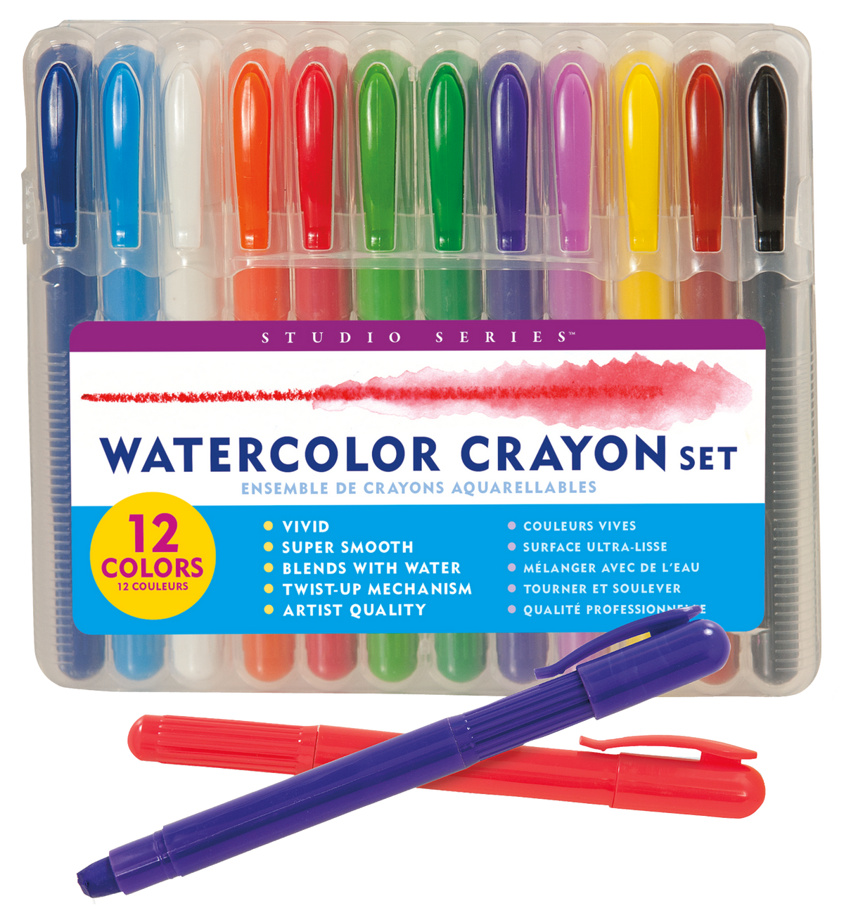 Peter Pauper Press - Studio Series Watercolor Crayon Set (Set of 12)