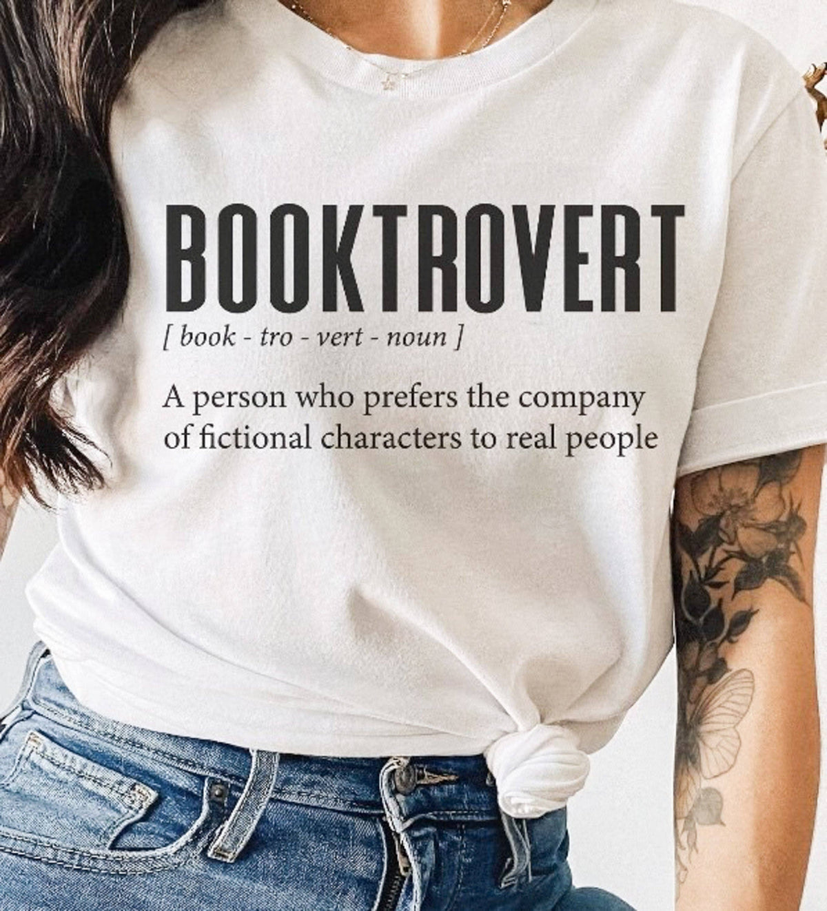 Peach Closet - Booktrovert T-Shirt or Crew Sweatshirt