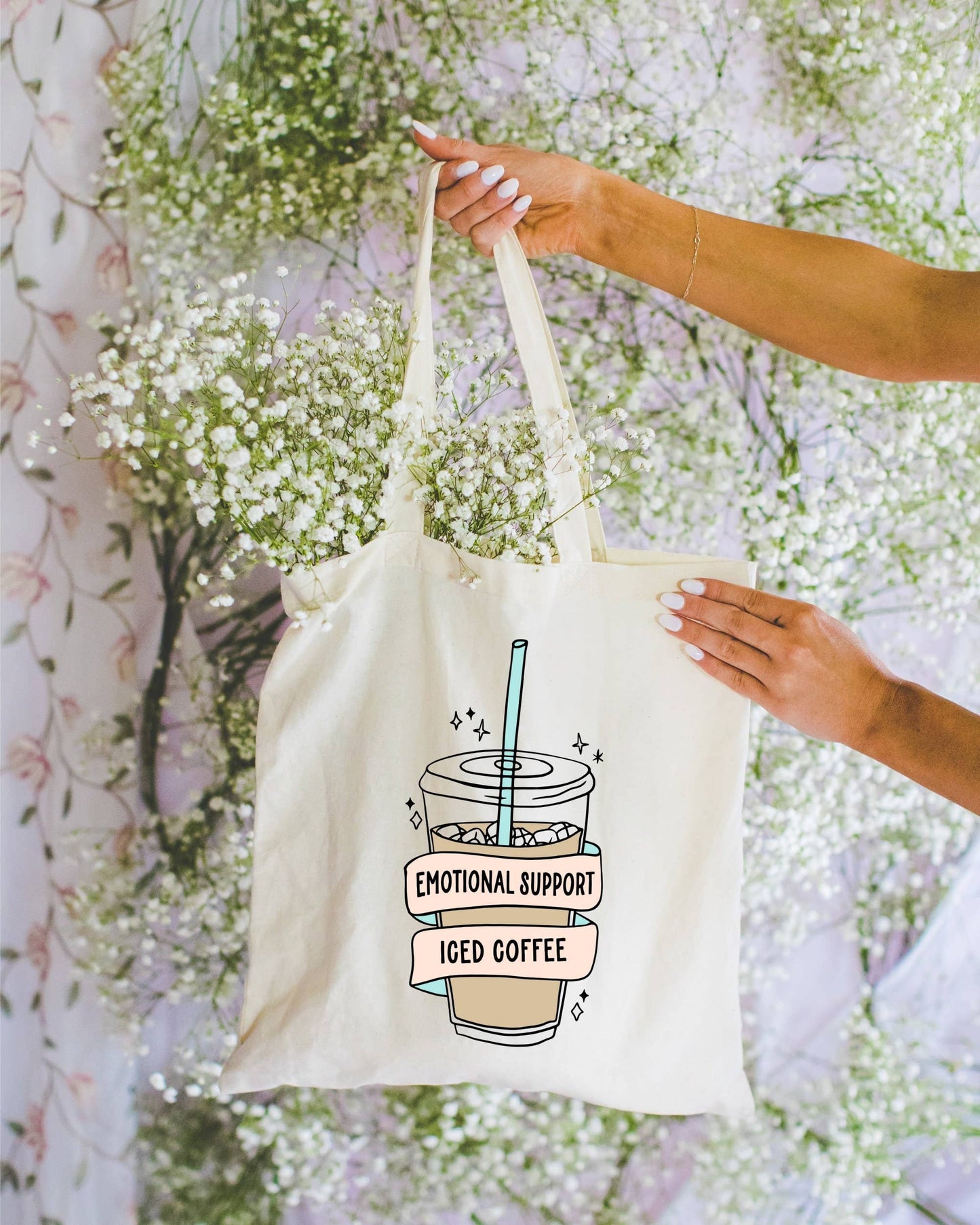 256 Craft Co - Emotional Support Iced Coffee Canvas Tote Bag