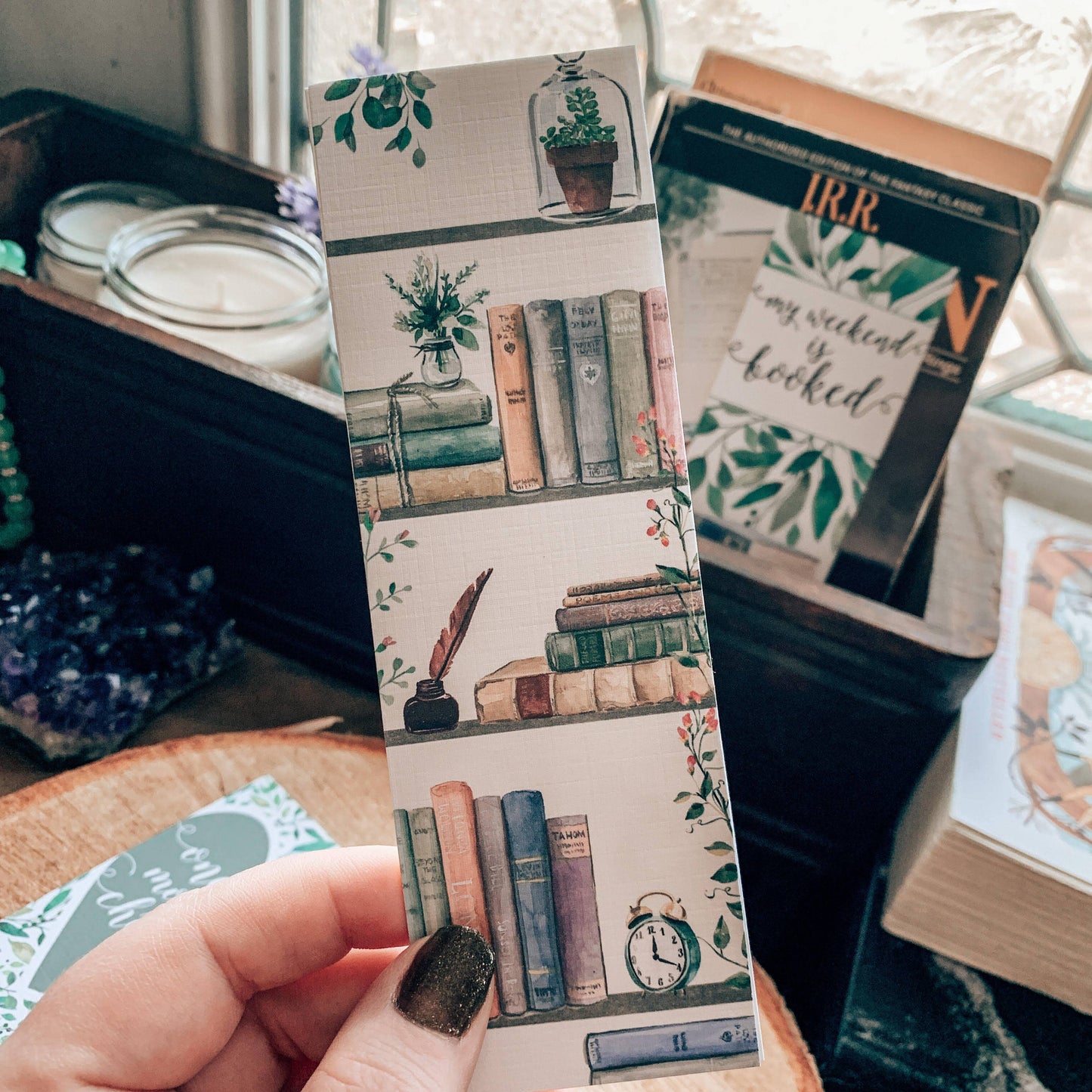 Mirkwood Scribes - Bookshelves Watercolor Bookmark