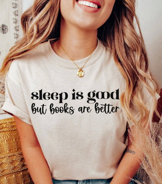 Peach Closet - Sleep Is Good But Books Are Better Tee