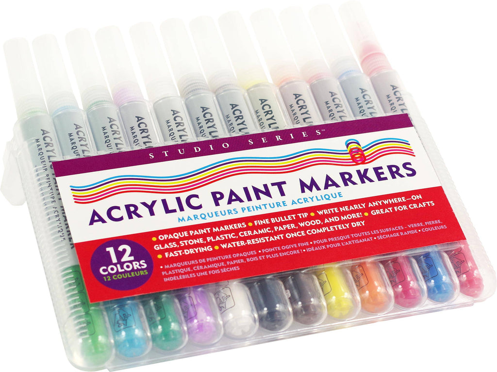 Peter Pauper Press - Studio Series Acrylic Paint Marker Set (12-piece set)