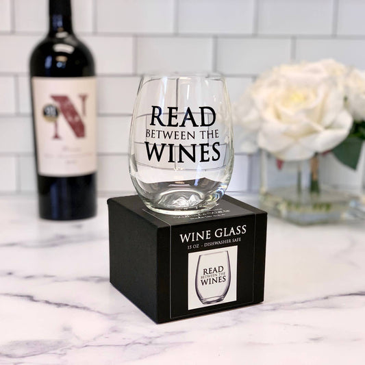 Read between the Wines 15oz Stemless Wine Glass