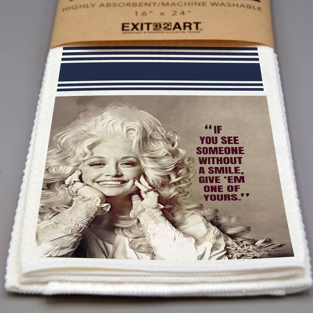 EDolly Parton - 16" x 24" Waffle Weave Tea Towel