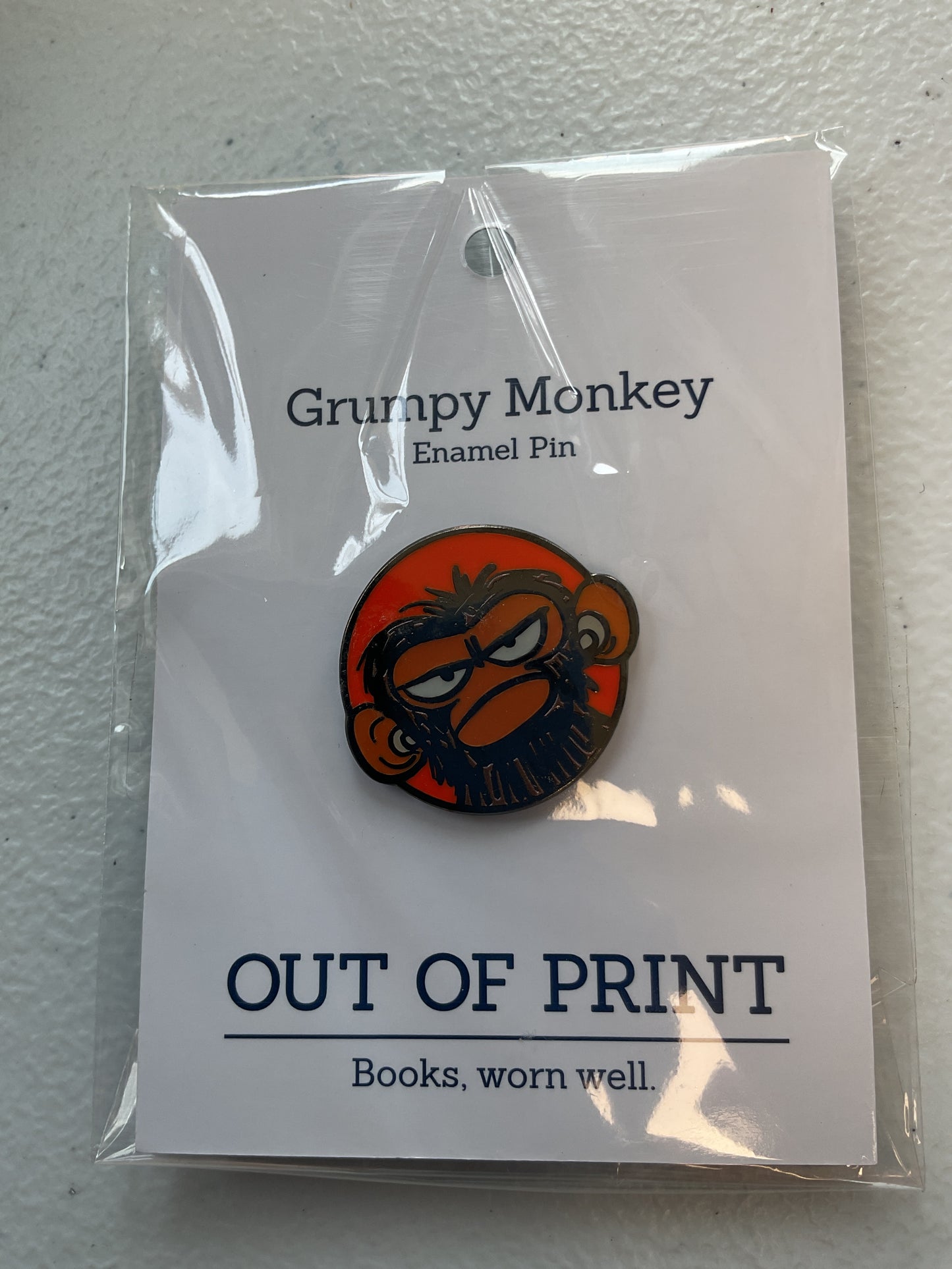 Grumpy Monkey Enamel Pin