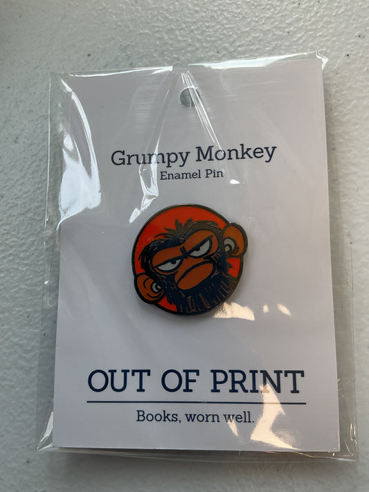 Grumpy Monkey Enamel Pin
